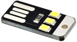 Lampka LED USB 3x 2835 5V światełko latarka 40mA zimna biała