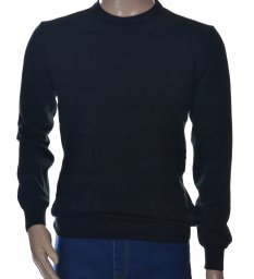Sweter męski z bawełny elegancki bawełniany czarny 100% bawełna L
