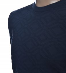 Sweter męski z bawełny elegancki bawełniany granatowy 100% bawełna 3XL XXXL