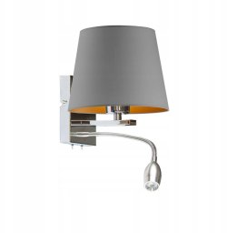 2-płomienny kinkiet LED z abażurem BOSTON GOLD E27