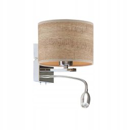 Kinkiet Copel Lampa ścienna LED do sypialni SENEGAL ECO* 2-płomienny kinkiet z oświetleniem LED