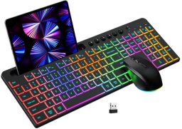 Wocco CK731/CM695 Wireless Keyboard + Mouse Combo with RGB Backlight