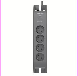 PHILIPS Īssavienojuma aizsargātājs (4 rozetes melns) SPN3140A/58