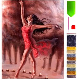 Haft diamentowy diamond painting mozaika dla dzieci 5d balet taniec kobieta