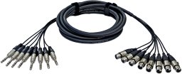 ALVA - Kabel 8 x XLRf - 8 x TRS 5m