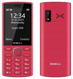 TELEFON GSM MOBIOLA MB4280 4G CZERWONY TELEFON KLASYCZNY DLA SENIORA