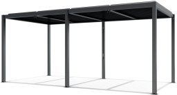 PERGOLA OGRODOWA LUXE 7.8x3M ALUMINIOWA Z OŚWIETLENIEM LED ANTRACYT