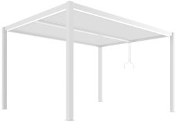 PERGOLA OGRODOWA LUXE 3x4 BIAŁA ALUMINIOWA Z LED