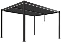 PERGOLA OGRODOWA LUXE 4x4 ALUMINIOWA Z OŚWIETLENIEM LED ANTRACYT