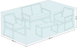 POKROWIEC NA MEBLE OGRODOWE KAWOWE 200X160X90 CM