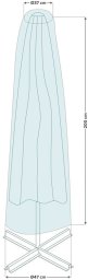 POKROWIEC NA PARASOL OGRODOWY 37/47X200 CM
