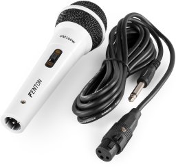 Mikrofon dynamiczny DM100W Micro XLR biały Fenton one size