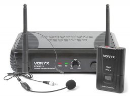 Zestaw z mikrofonem nagłownym oraz bodypackiem Vonyx STWM711H one size