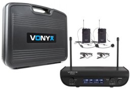 Mikrofon Vonyx Zestaw mikrofonów bezprzewodowych nagłownych UHF WM82 one size
