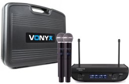 Mikrofon Vonyx Zestaw mikrofonów bezprzewodowych UHF 2x doręczny WM82 one size