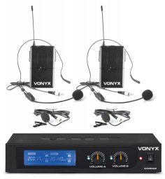 Mikrofon Vonyx Zestaw mikrofonów nagłownych VHF WM522B one size