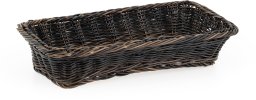 Koszyk prostokątny z polirattanu GN 1/3 325x176x65 mm, czarnobrązowy | TECHNICA, Gold Line