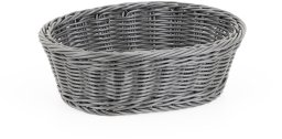 Koszyk owalny z polirattanu 250x190x80 mm, szary | TECHNICA, Gold Line