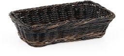 Koszyk prostokątny z polirattanu GN 1/4 265x162x65 mm, czarnobrązowy | TECHNICA, Gold Line