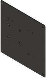HAGOR Adapterplatte M SAMSUNG Q-Serie Adapter 124-165cm 49-65Zoll fuer Portraitmontage SAMSUNG Q-Serie - dezentrales Lochbild