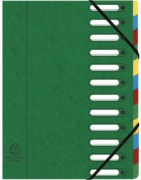 Exacompta 55123E, Conventional file folder, A4, Carton, Green, 425 g/m², 240 mm