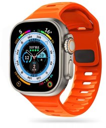 Pasek sportowy SUPERO Iconband Line do Apple Watch 4/5/6/7/8/9/SE/Ultra/Ultra 2 42/44/45/49 mm, pomarańczowy