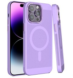 Etui magnetyczne SUPERO DotMagSafe do iPhone 14 Pro Max, liliowe