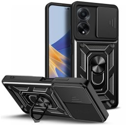 SUPERO Etui magnetyczne z podstawką Camshield Ring do Oppo A98/A98 5G, czarne