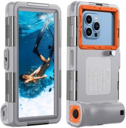 Etui wodoszczelne Shellbox Waterproof Gen.2, szaro-pomarańczowe