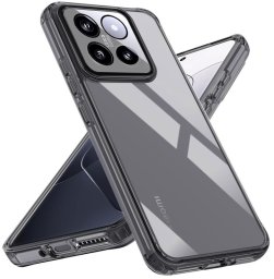 Etui Supero Magmat do Xiaomi 14T, przezroczyste z czarną ramką