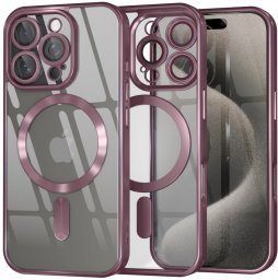 Etui Supero TPU Acrylic z MagSafe do iPhone 16 Pro, różowe