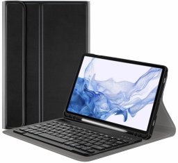 Etui z klawiaturą bezprzewodową do Samsung Galaxy Tab S9/S9 FE/S10 FE, czarne