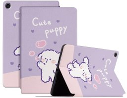 Etui Slimcase do Lenovo Tab M10 10.1 2022 Gen 3, Fioletowe z motywem psa