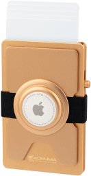 Metalowy portfel z wysuwanymi kartami i miejscem na AirTag od Apple (złoty) Uniwersalny