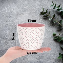 KADAX Doniczka Osłonka Okrągła Na Kwiaty Różowa 11cm
