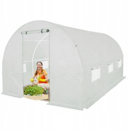 Tunel foliowy szklarnia 2x3,5m biały rurki 19mm