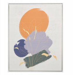 Ramka Giftdecor Obraz w białej ramie SOLARA motyw okręgów, 40 x 70 cm