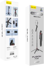 Blavec Selfie Stick Aluminium Fusion P09 tripod + pilot 1,8 metra (SSFP09-TRB18) czarny