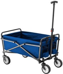 OGRODOWY WÓZEK TRANSPORTOWY W KOLORZE NIEBIESKIM