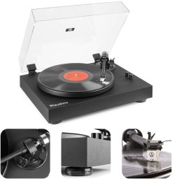 Gramofon Audizio Gramofon RP340 HQ z wkładką Audio Technica AT-3600L czarny one size