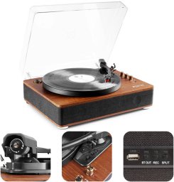 Gramofon RP162D Fenton HQ BT ciemne drewno one size