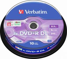  Verbatim DVD+R DL 8.5 GB 8x 10 sztuk (43666)