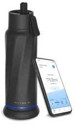 WaterH VITA FlipLid smart drinking bottle, 532 ml, black