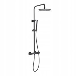 Overhead thermostatic shower system Blue Water Boston matte black BOS-ZKPN.400