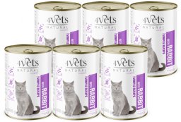 Rafi 4Vets Sterilised Mokra karma dla kota z królikiem zestaw 6 x 400 g