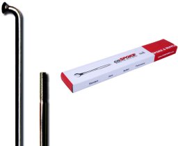 Cn Spoke Szprychy CNSPOKE STD14 2.0-2.0-2.0 stal nierdzewna 166mm czarne + nyple 144szt.