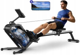 MERACH 45* Wioślarz do domu do 150 kg wodny 15L Rowing Machine nowy 2024