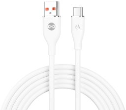Forever kabel USB - USB-C 1,0 m 6A biały