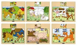 Puzzle Zwierzęta 93010 Woody mix cena za 1 szt