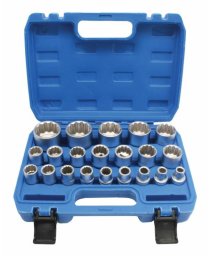 Milwaukee SATRA Set of 12-point sockets 1/2" Short 21 pcs.